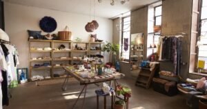 Insights 78 Interior of a small boutique retail shop with shelves of goods — business rates for retail premises in the UK