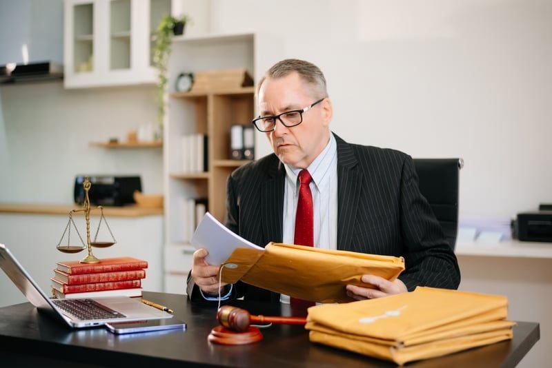 A lawyer preparing the documents for an employment tribunal claim