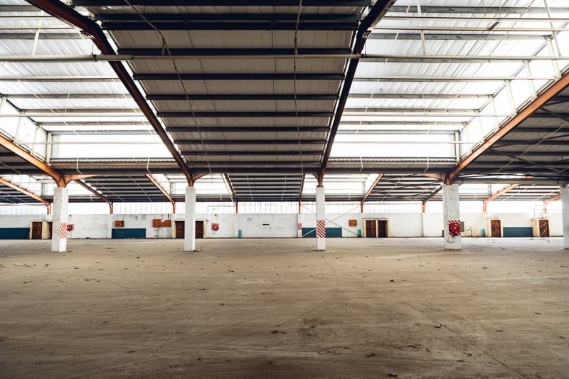 Empty warehouse interior, which qualifies for a six-month empty rates period